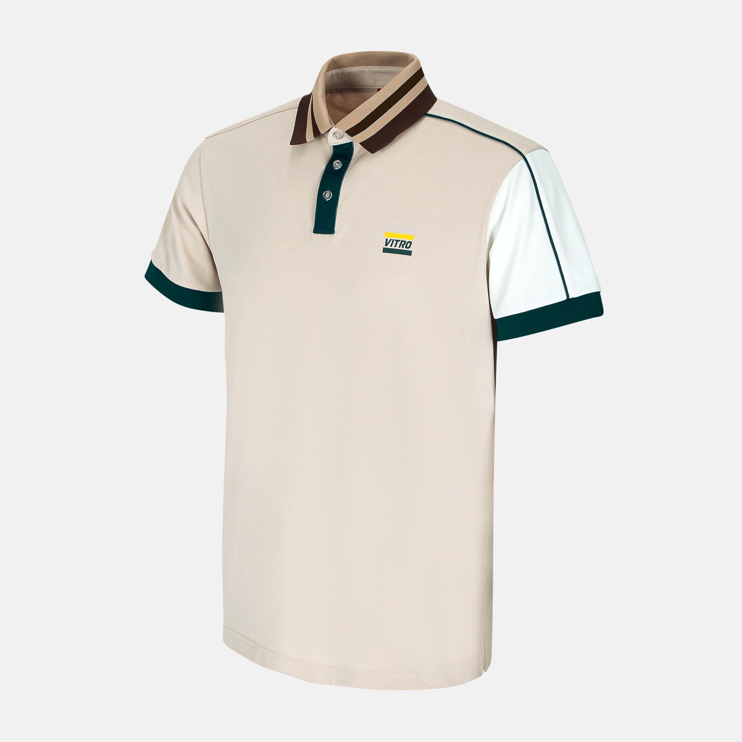 [MEN] 컬러 포인트 니트 폴로넥 피케 티셔츠 PT-62232